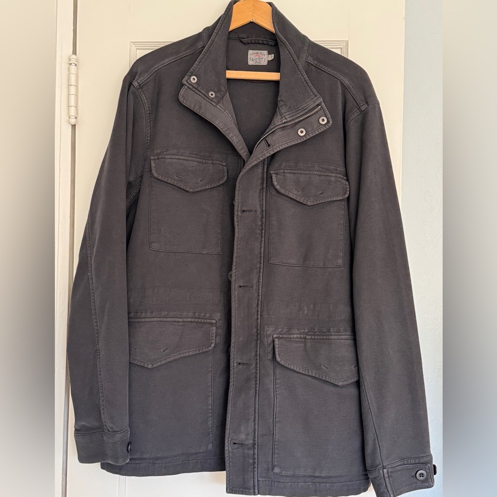 Charcoal gray Faherty barn jacket- large